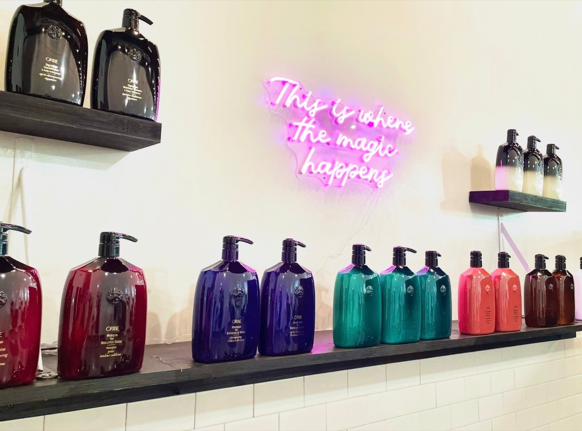 The Oribe wall at Paige & Co. Salon